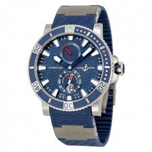 ulysse-nardin-maxi-marine-diver-titanium-blue-dial-blue-rubber-mens-watch