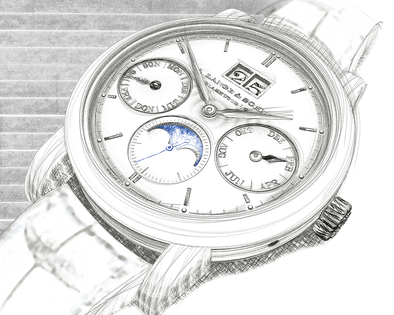 Watchmaking: A. Lange  Söhne Design Sketches