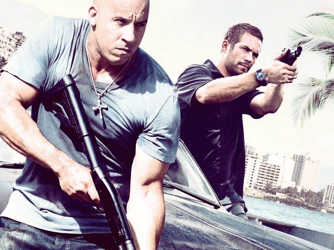 Paul Walker and Dwanye Johnson wearing Richemont timepieces in ‘Fast Five’