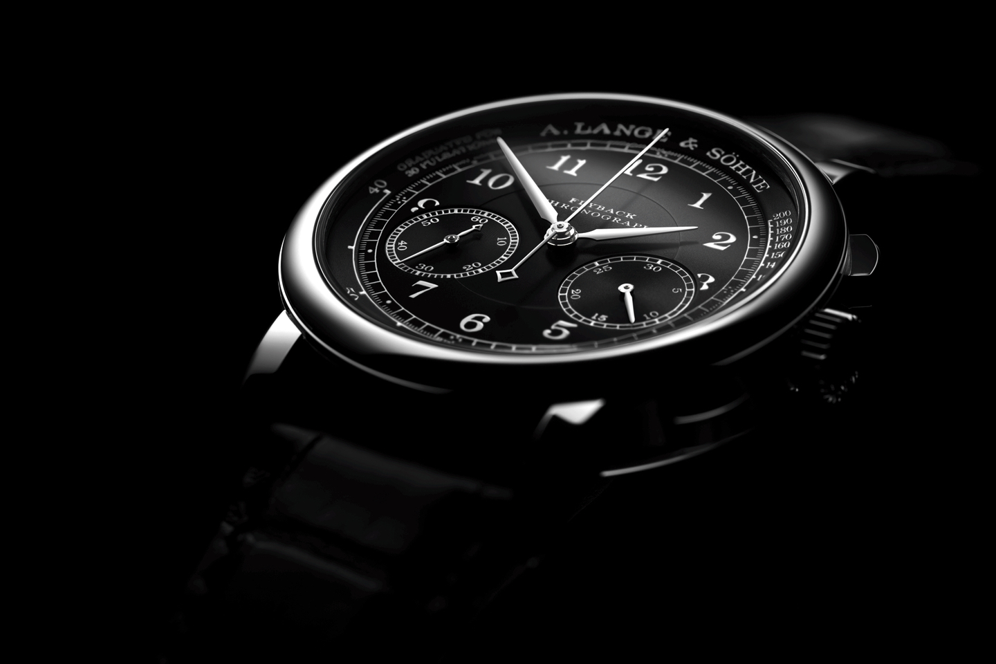 Lange 1815 Chronograph introduced with a black dial