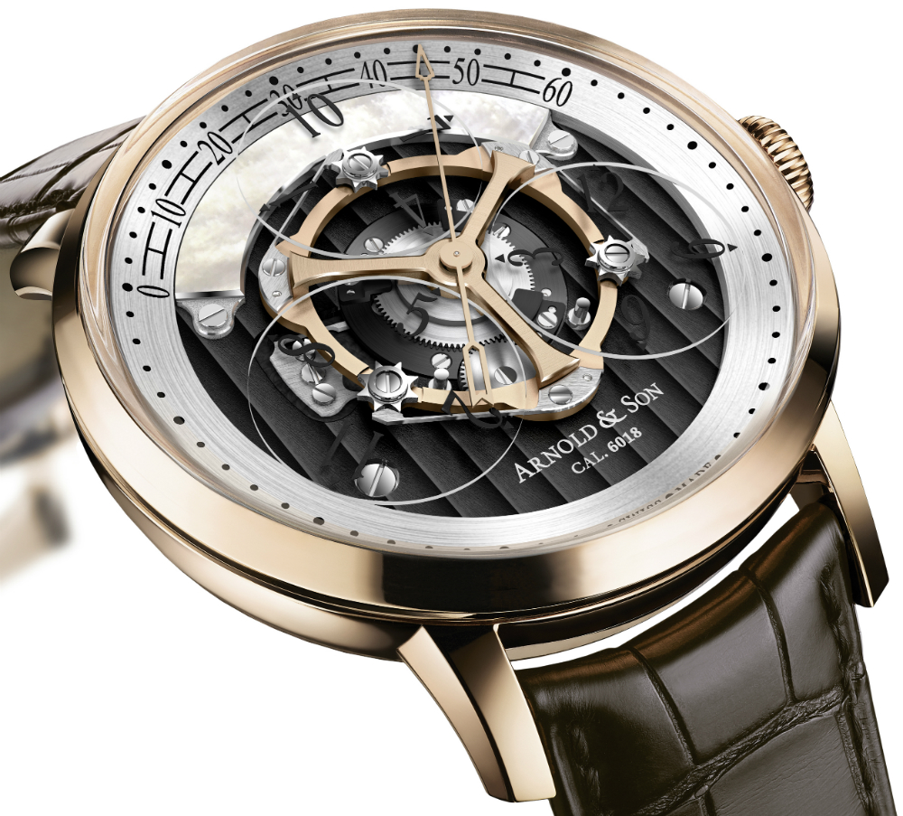 Updated Arnold & Son Golden Wheel Watch With Wandering Hours Watch Releases