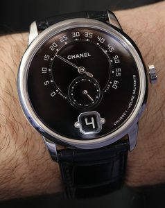 Chanel Monsieur De Chanel Watches Images Watch In Platinum With Black Enamel Dial Hands-On Hands-On