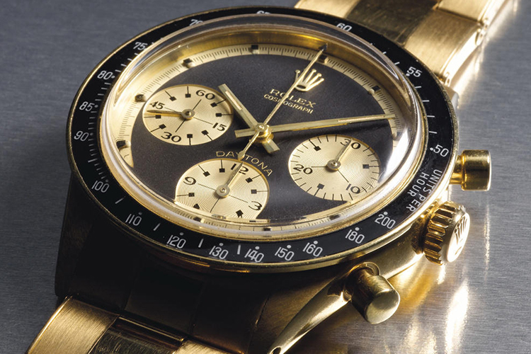 Ridiculously Rare Rolex Oyster “Paul Newman” Daytona Gold Watch Sold at Auction